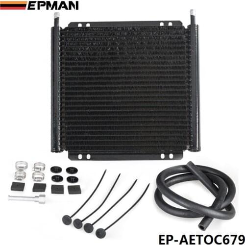 Racing Car Aluminum Performance 24 Row Series 8000 Plate & Fin Transmission Cooler Kit EP-AETOC679