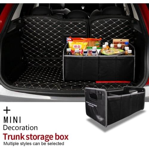 Trunk box Car styling For MINI cooper S One countryman clubman R60 R55 R56 R52 R50 F60 F56 F55 ect trunk storage box basket Bag