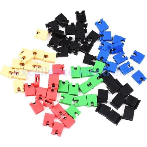 120PCS/Lot 2.54mm Jumper Cap Colorful Pin Header Standard Computer Jumper Blocks Connector