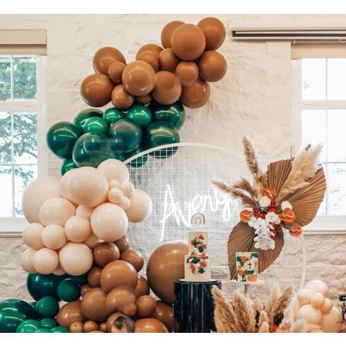 20pcs 10inch Retro apricot Bean paste coffee Dusty Pink color Latex Balloon DIY Birthday Party Wedding Baby Shower Decor Balloon