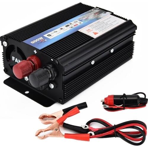 Car Inverter 500W DC 12V to AC 220V Power Supply Car Voltage Converter USB Charger 12v to 220v