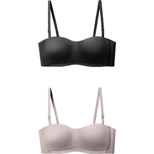 Wireless Strapless Bras Nude Seamless Bandeau Bra For Women One-Piece Underwear Sexy Lingerie Female Seamless Party Wedding Bras