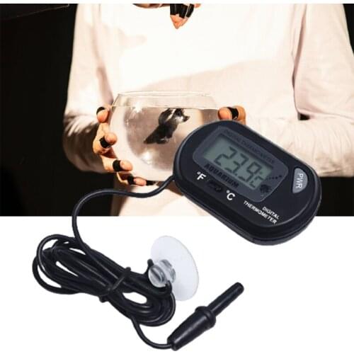 LCD Digital Aquarium Thermometer Aquarium Thermometer with Suction Cup Fish Tank Water Terrarium Temperature Fish