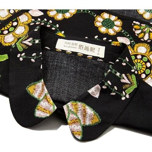 Floral Detachable Fake Collars Women Blouse Ladies Tie Black Detachable Collar Shirt false Collars Woman Removable Nep Kraagie