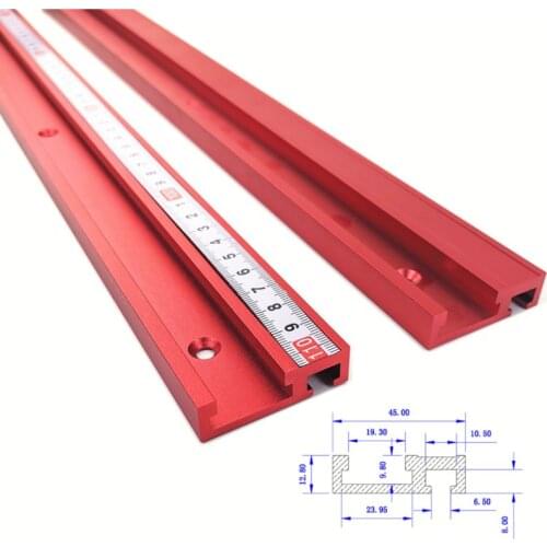 Woodworking Tools 45 T-slot Rail Groove Bevel Rail Clamp Bevel Bar Woodworking Chute DIY Accessories for Table Milling Machines