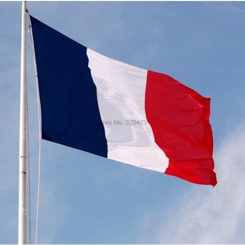 DHL 100pcs 90*150cm blue white red french france flag For Decoration