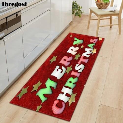 Thregost Kitchen Rugs Washable Home Decor Mat Antislip Memory Foam Floor Mats Hallway Living Room Carpet Long Bathroom Carpets