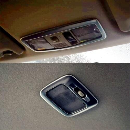 For Mitsubishi Outlander 2016 2017 Chorme Car Interior Reading Light Lamp Cover Trim Bezel Matte Also fit for 2013 2014 2015