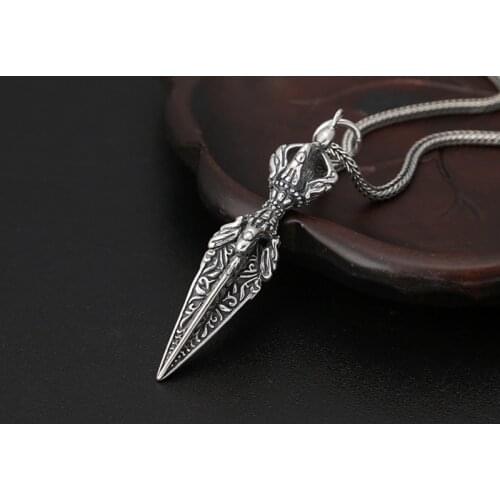 EDC 925 Silver Knife Beads A Pendant Paracord Outdoor DIY Decorations 925 Silver Camping Gear EDC Tools