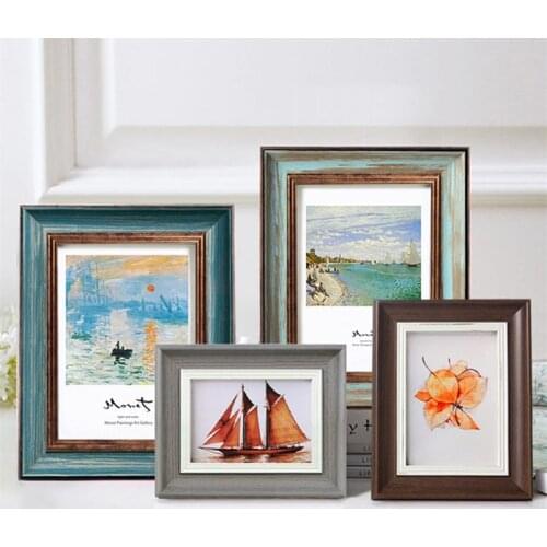 11 Colors American Style Retro Photo Frame For Wedding Gift DIY Desktop Art Decor Picture Frames 5-10Inch Classical Photo Frame