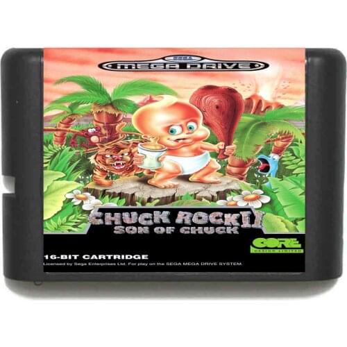 Chuck Rock 2 Son of Chuck 16 bit MD Game Card For Sega Mega Drive For Genesis