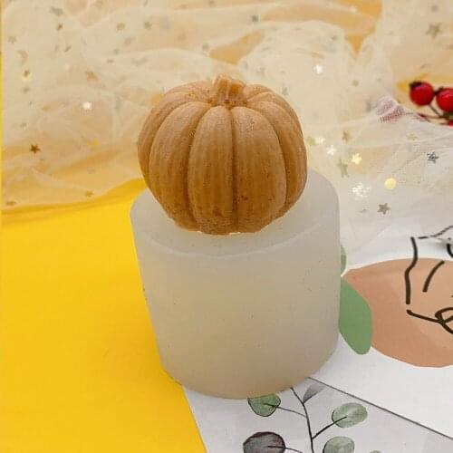Hallowmas Pumpkin Shape Candle Mold Handmade Tool DIY Old Pumpkin Shape Scented Candle Ornaments Silicone Candle Mould TW087