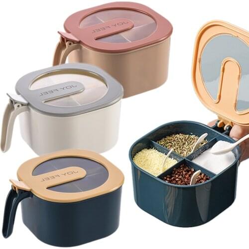 Pumpkin Spice Boxs Kitchen Canister Sets Salt and Pepper Spice Jar with Lid Transparent Seasoning Container Spices Storage Box