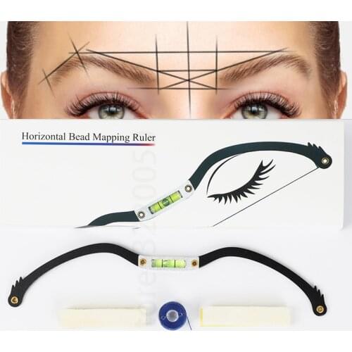 Microblading Eyebrow ruler mapping Kit Permanent Makeup Eyebrow arrow line ruler with Mapping String for brow microshading maker