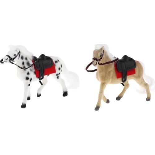 Realistic Tiny Horse 1/12 Dollhouse Miniature Animal Figurine Desk Ornament