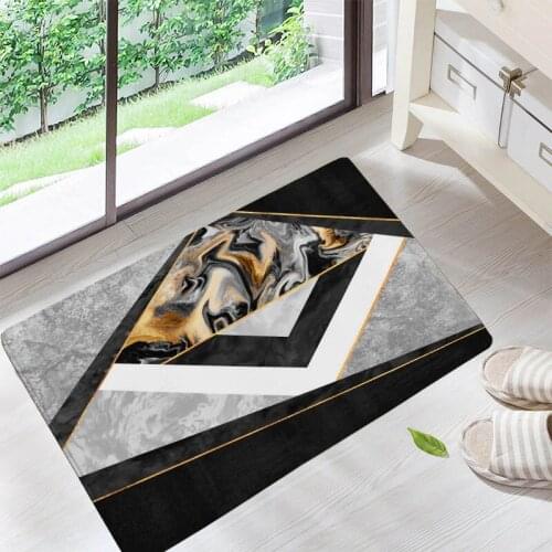 Marble Geometry Floor Doormats Living Rooms Anti-slip Carpet for Home Balcony Bedroom Kitchen Bathroom Rug Entrance Door Mat