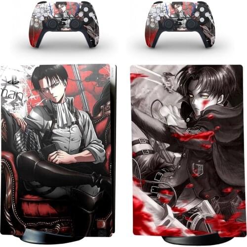 Attack On Titan PS5 Digital Edition Skin Sticker for Playstation 5 Console & 2 Controllers Decal Vinyl Protective Skins