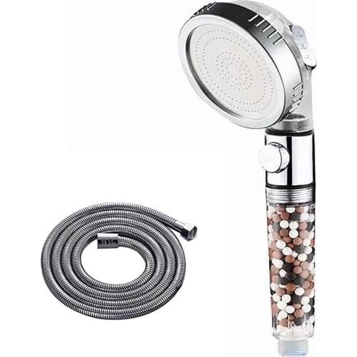 High Pressure Showerhead Home Hotel Bathroom Handheld Shower Head Negative Ion Filter Shower Spray