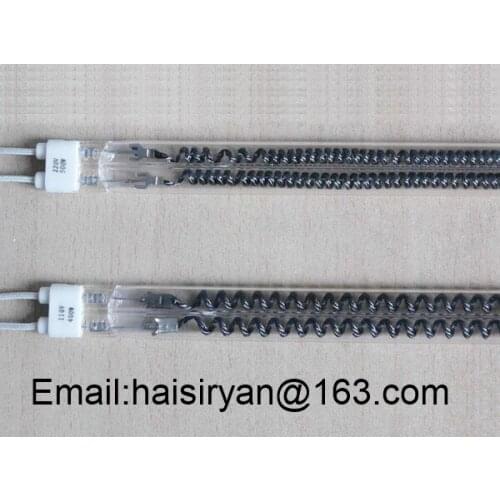 Sk15 customized 1500w 350mm far Single tube Electric halogen IR quartz glass heater pipe for pet blowing machine