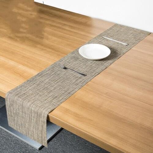 30 x150CM new European PVC table runner hotel restaurant features anti-heat Teslin table flags