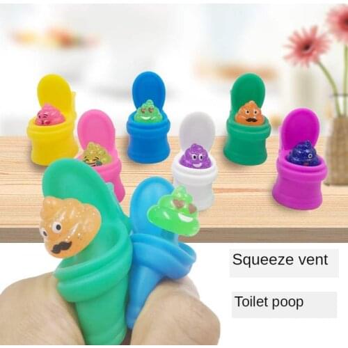 New Creative Squeeze Toilet Poop PVC Decompression Vent Knead Play Strange Little Toys