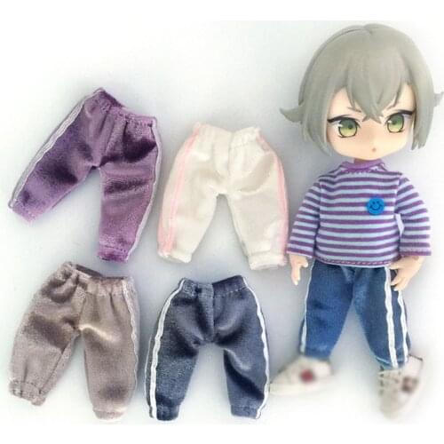 OB11 baby sportswear casual trousers 1/12 BJD GSC plain body trousers egg trousers doll clothes pant