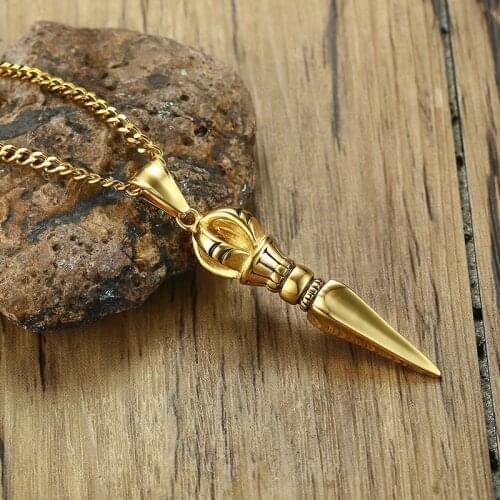 Phurba Kilaya Dagger Pendant Dorje Vajra Charm Men Neckalce Buddhist Vajra Dorje Phurba Energy 24inch Chain
