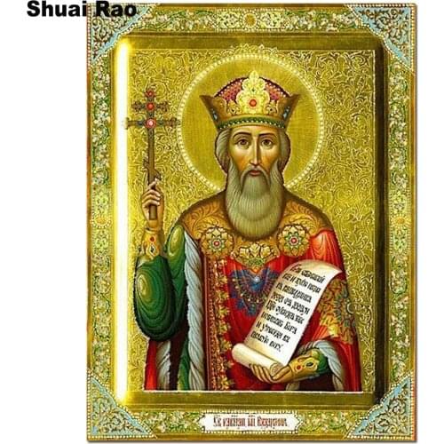 Full square round Diamond Painting Russian Orthodox Church of St. Vladimir in Edmonton 3d Mosaic Daimond embroidery icon sale