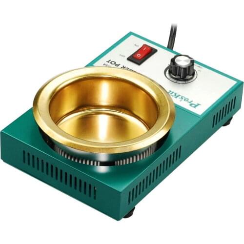 Proskit 220V 150/200/250/300W Solder Pot Tin Melting Furnace thermoregulation Soldering Desoldering Bath 40mm 450 Degree