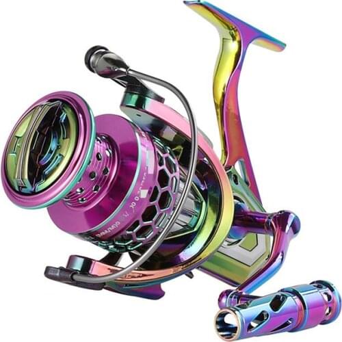 Fishing Reel 2000 Drag 8kg Metal 4.6:1 17+1BB Ball Bearings Grip Spool Spinning Reel For Carp Reel Fishing Pesca Sea Saltwater