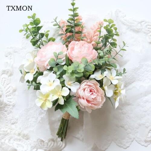 INS Nordic Simulation Flower Bouquet Eucalyptus Fake Plants Bride Holding Flower Party Wedding Gift Home Vase Decor Photo Prop