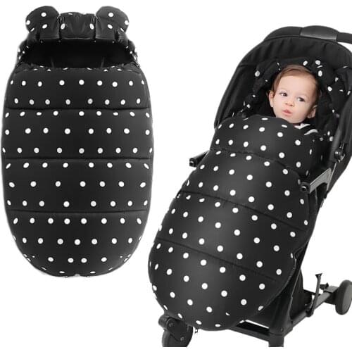 Baby Stroller Sleeping Bag Infant Cotton Knitting Envelope Autumn Winter Warm Sleepsacks For Footmuff Swaddle Wrap Slaapzak 0-2Y
