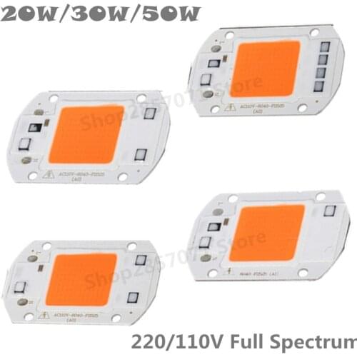 220/110V Full Spectrum Led COB Chip Grow Light Growth Lamp Garden Hydroponic Plant 20W/30W/50W Hydroponic Plant Grow Light