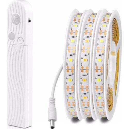 LED Strip 2 Modes Light Control + Human Body Sensing Long Light Mode Motion Sensor LED Strip Light Home Decoration