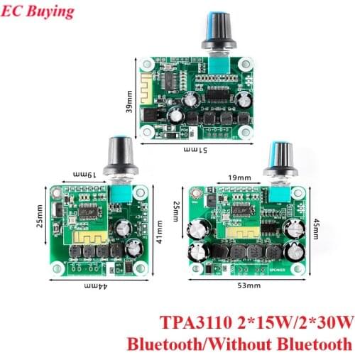 TPA3110 Bluetooth 5.0 Digital Power Amplifier Board Module 15w+15W 30W+30W Stereo Class D Audio Car USB Portable Speaker 2*15W