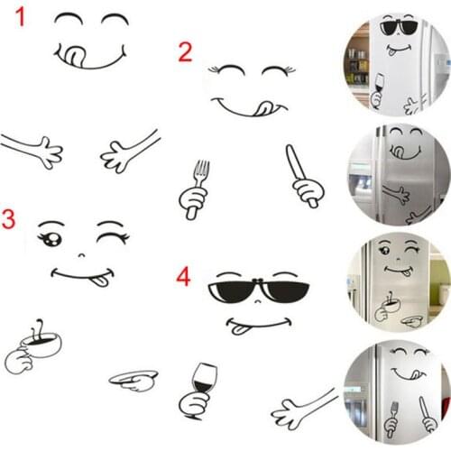Waterproof 3D Wall Stickers Smile Pattern For Kids Rooms Home Wall Decor DIY Bathroom Kitchen Refrigerator Stickers Home Decor