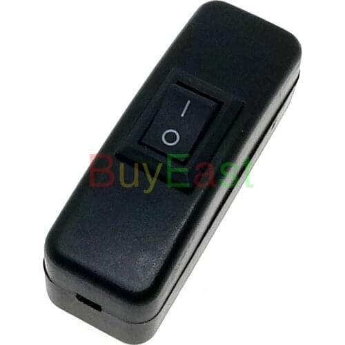 Inline ON/OFF Cord Cable Switch DIY Push on/off Rocker Switch AC125 6A, AC250V 3A