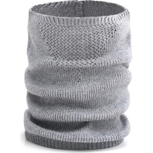 Knit Winter Collar Scarf Ring Neck Bandana Unisex Solid Color Warm Women Men Outdoor Scarves Soft High Quality Female Snood