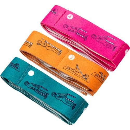 Yoga Pull Strap Belt Polyester Latex Elastic Latin Dance Stretching Band Loop Yoga Pilates GYM Fitness Exercise Resistance Bands