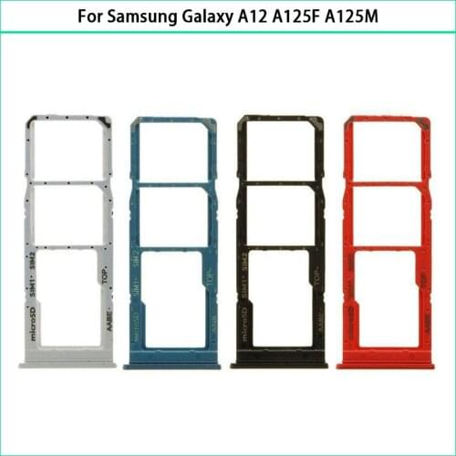 10PCS/lot SIM Card For Samsung Galaxy A12 A125F A125M A125N A125 SIM Card Slot SD Card Tray Holder Adapter Socket Replace