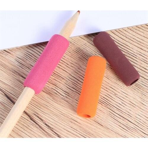 10pcs Universal Skid Soft Foam Pen Grips Finger-protected (Random Color)
