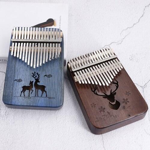 17 Key Kalimba Hand Guard African Solid Pine Mahogany Thumb Finger Piano Sanza Mbira Calimba Musical Instruments Kalimba Piano