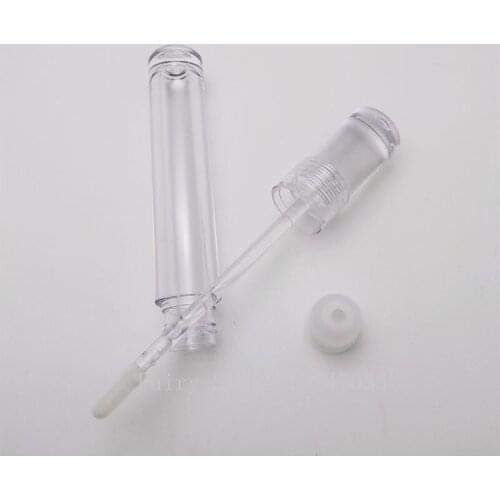 25/50 Pieces Transparent Clear Lip Gloss Tube Containers 5.5 ML Lipstick Refillable Cosmetics Empty Lip Gloss Tube Container
