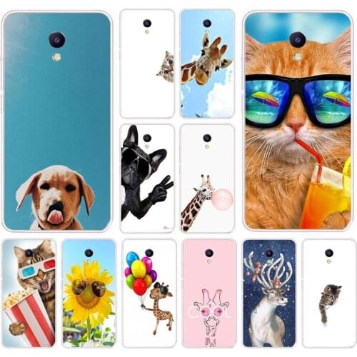 46AS Cute cartoon giraffe Soft Silicone Back Cover Case for Meizu M5 M5C M5S Note M8 Lite X8 cover funda