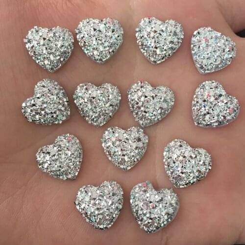 AB Resin 400pcs 12mm Bling Sweet heart flatback Scrapbooking for phone/Wedding diy craft D500*10
