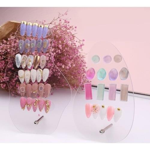 Acrylic Tabletop Acrylic Nail Art Display Irregular Board Transparent Nail Art Showing Holder, Acrylic Dust-proof Display Board