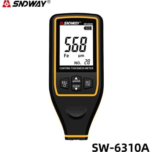 SNDWAY SW-6310A Digitale Verf Laagdiktemeter Auto Detector Overspuiten Verf Micrometer Fe/Nf Probe Auto Detector