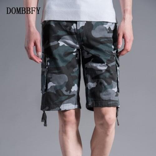 Summer Men Cargo Shorts Baggy Multi Pocket Military Camo Shorts Casual Loose Hot Breeches Male Long Camouflage Capris Work Pants