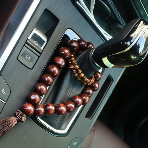 Wooden Buddha Beads Car rearview mirror Hanging Pendant Interior Decoration Ornament Car Accessories