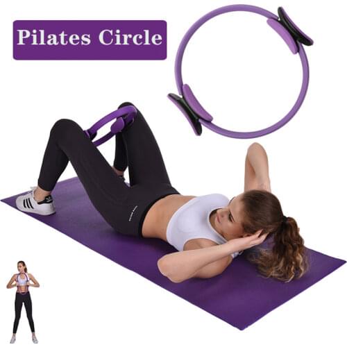 Pilates Circle Yoga Ring Women Home Gym Equipment Workout Sports Magic Yoga Wheel for Toning Thighs Abs Legs Fitness Accessories